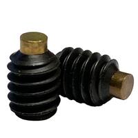 SSS14516BT 1/4"-20 x 5/16" Socket Set Screw, Coarse, Alloy, Black Oxide, Brass Tip